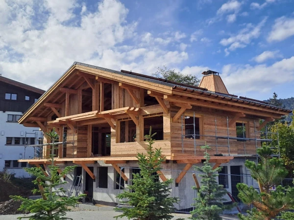Construction chalet mélèze étuvé 